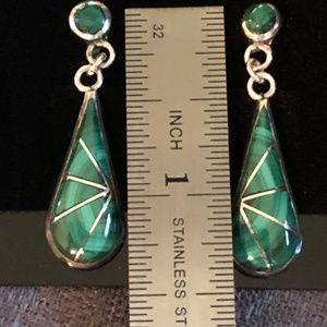 Green & Silver Earrings
